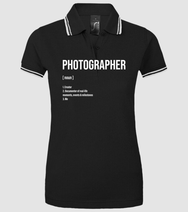 Photographer model negru pe tricou