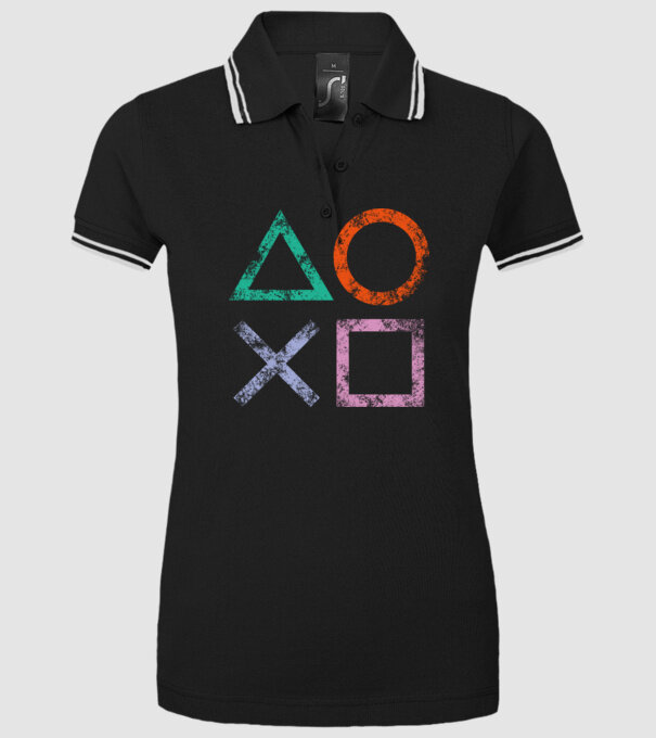 PlayStation icon model negru pe tricou
