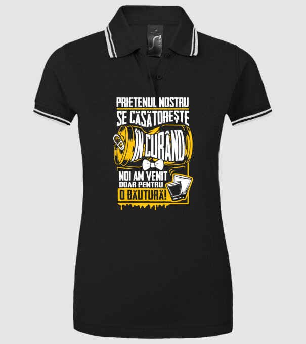 Prietenul nostru se căsătorește în curând model negru pe tricou