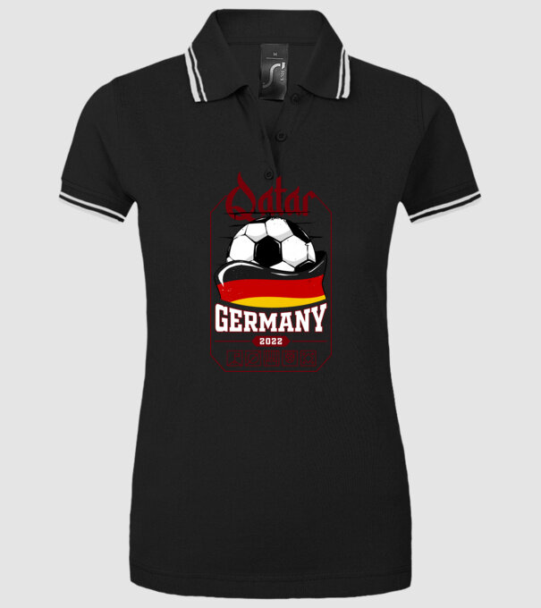 Qatar teams Germany model negru pe tricou