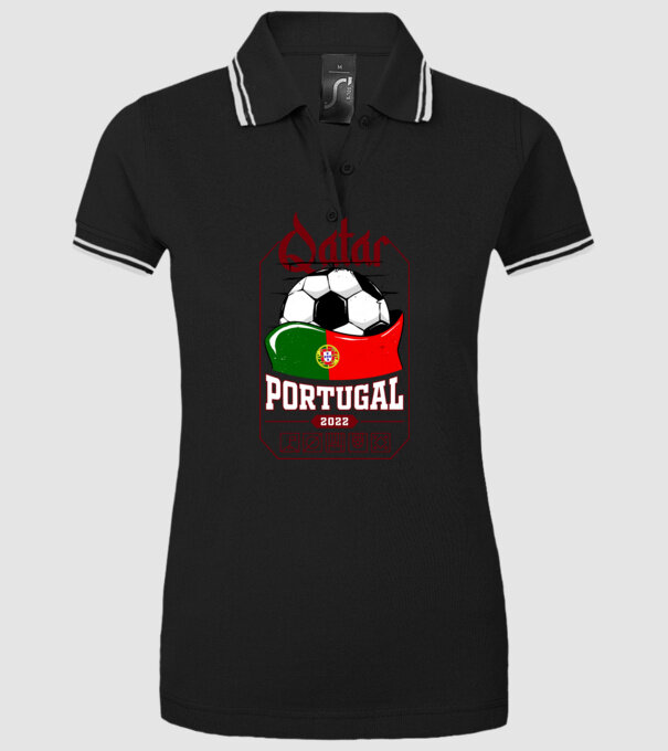 Qatar teams Portugal model negru pe tricou