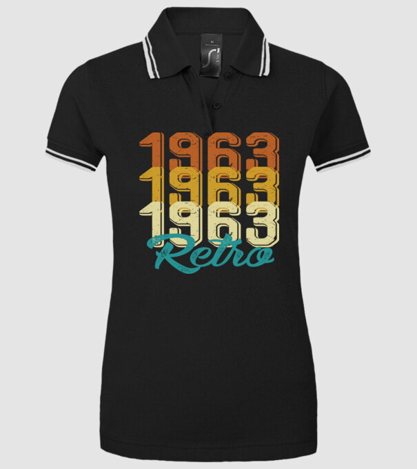 Retro 1963 model negru pe tricou