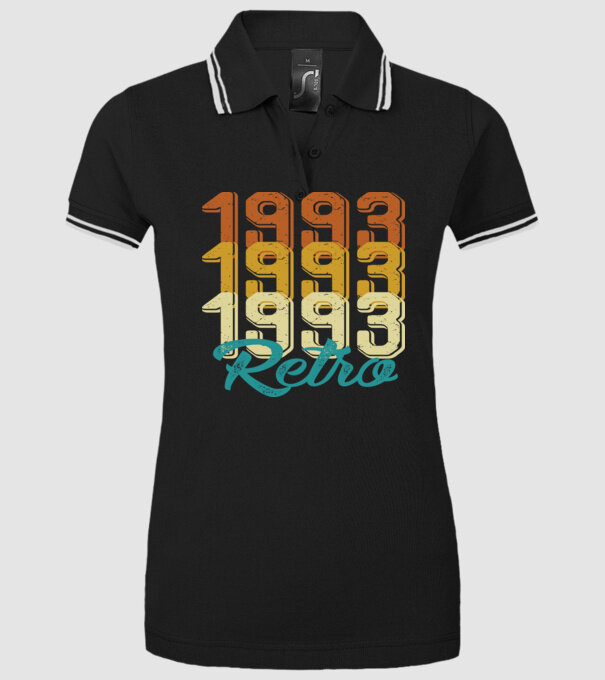 Retro 1993 model negru pe tricou