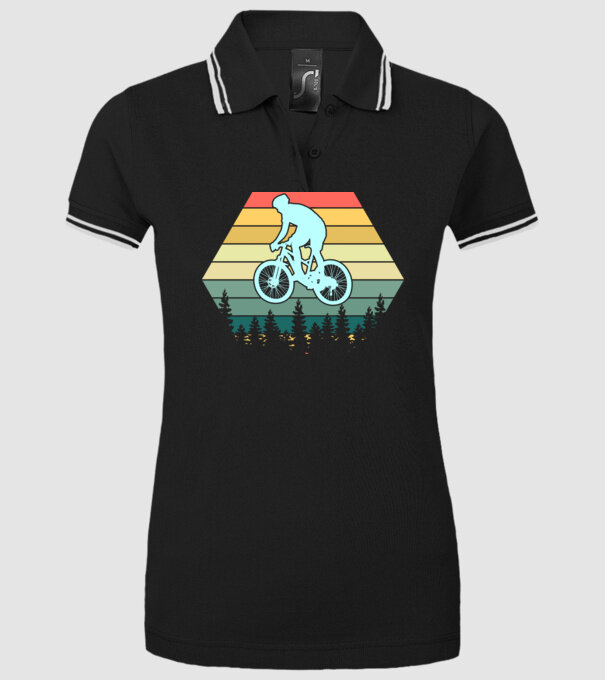 retro mountain bike model negru pe tricou