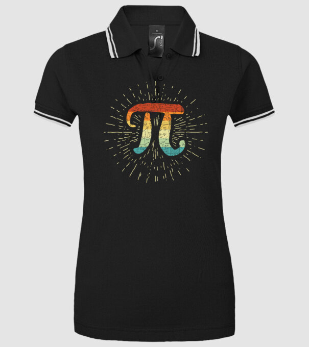 Retro Pi model negru pe tricou