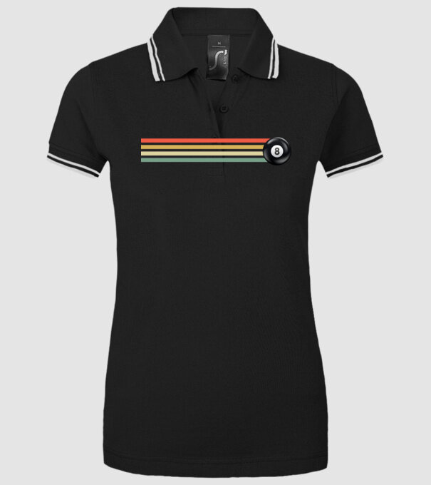 Retro - Vintage 8 ball model negru pe tricou