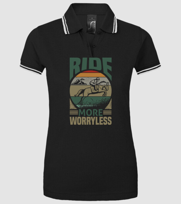 ride more model negru pe tricou