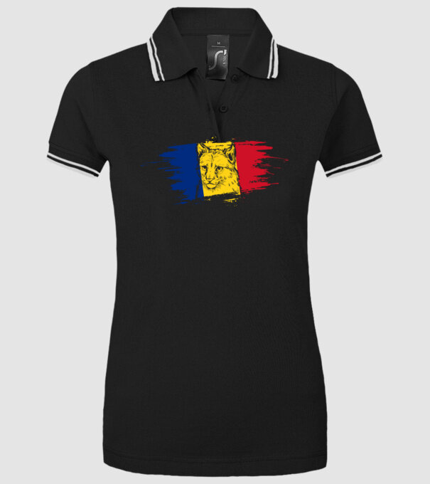 romania eurasian lynx model negru pe tricou
