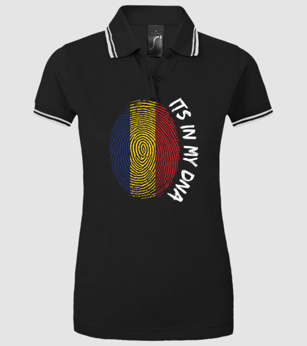 România fingerprint model negru pe tricou