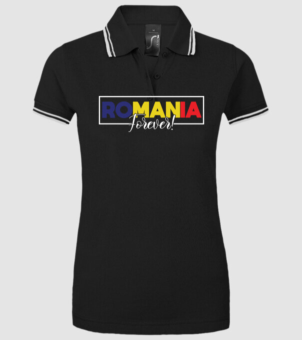 Romania forever model negru pe tricou