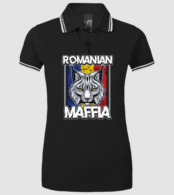 România maffia model negru pe tricou