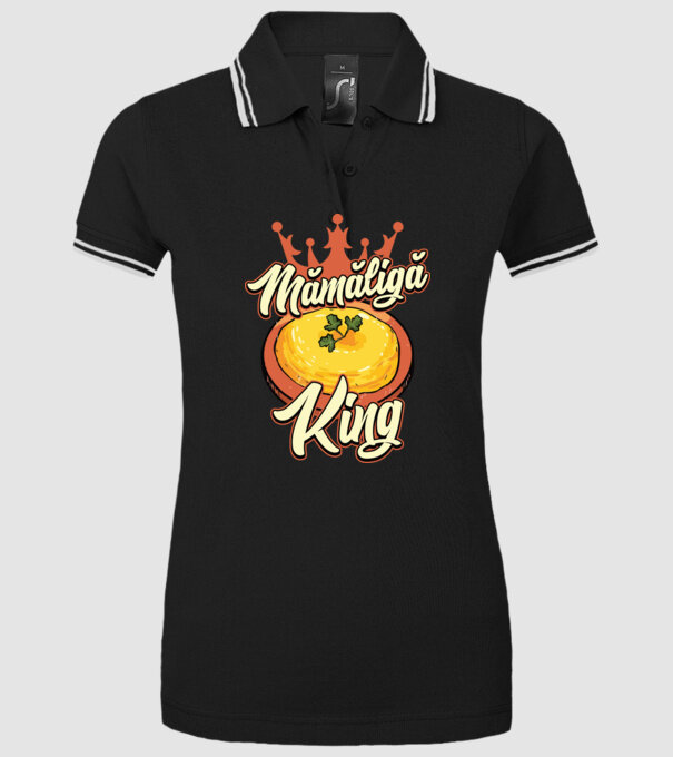 România Mămăligă model negru pe tricou