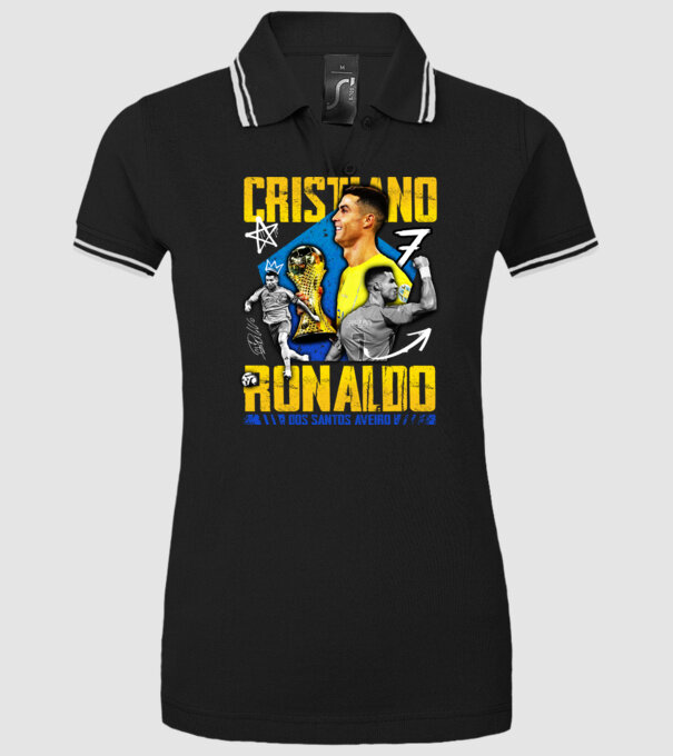 Ronaldo tribute model negru pe tricou