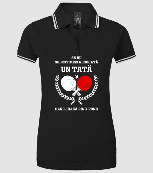 Să nu subestimezi niciodată un tată care joacă ping-pong model negru pe tricou