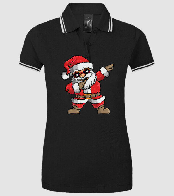 Santa dab model negru pe tricou