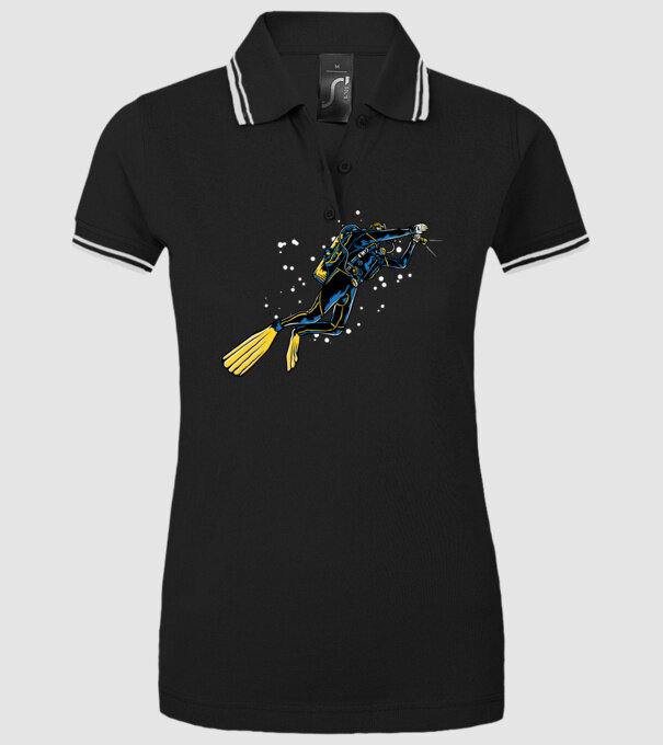 Scuba driver with light model negru pe tricou