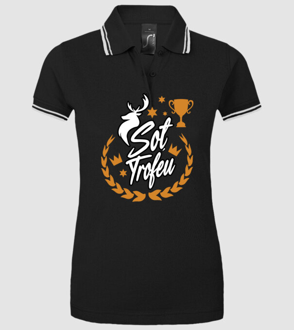 Soț trofeu model negru pe tricou