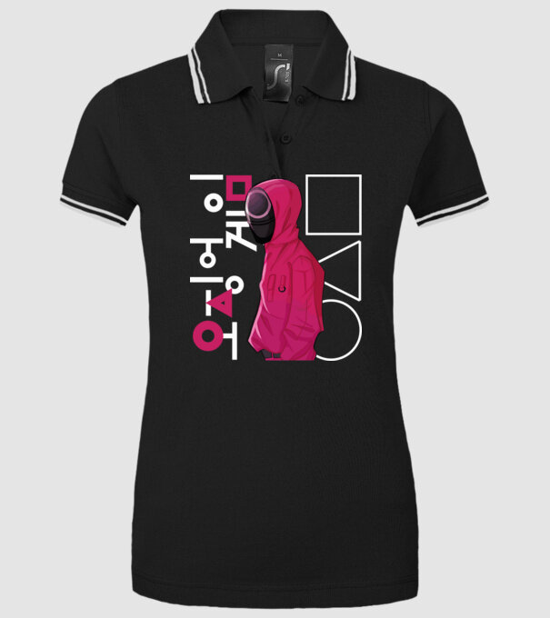 squd game guard model negru pe tricou
