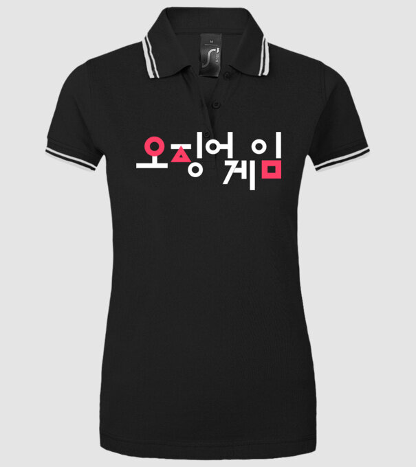 squid game logo model negru pe tricou