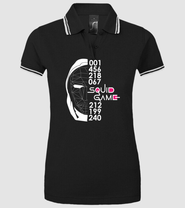 squid game numbers model negru pe tricou