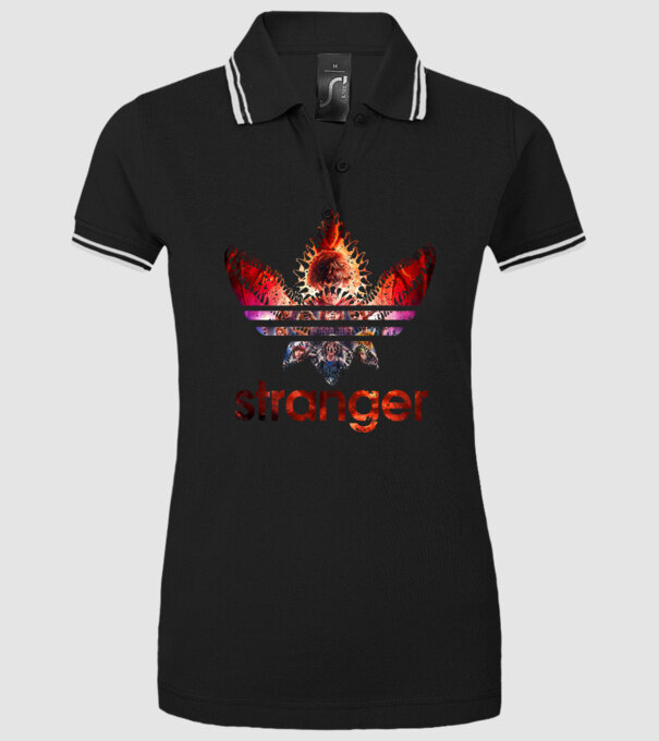 stranger logo poster model negru pe tricou