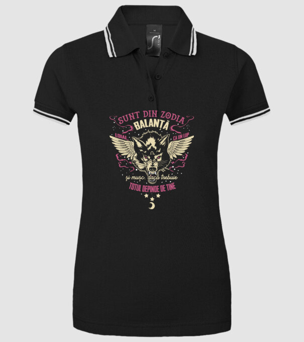 BALANTĂ model negru pe tricou