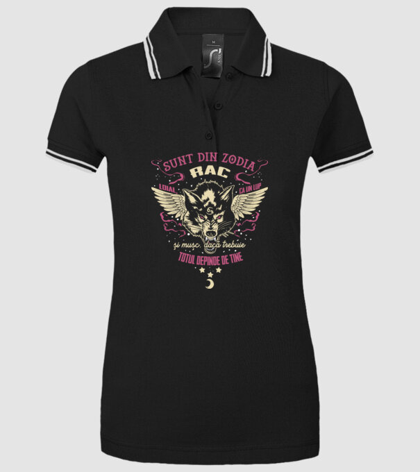 Rac model negru pe tricou