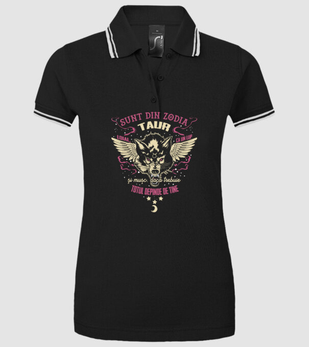 Taur model negru pe tricou