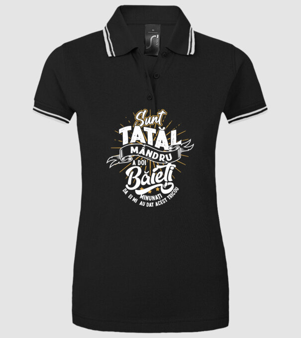 Sunt tatăl mândru a doi băieți minunați - da, ei mi-au dat acest tricou model negru pe tricou