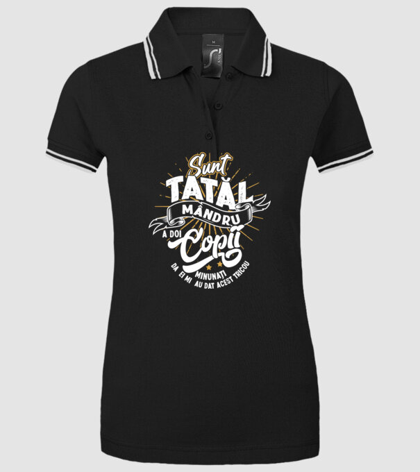 Sunt tatăl mândru a doi copii minunați - da, ei mi-au dat acest tricou model negru pe tricou