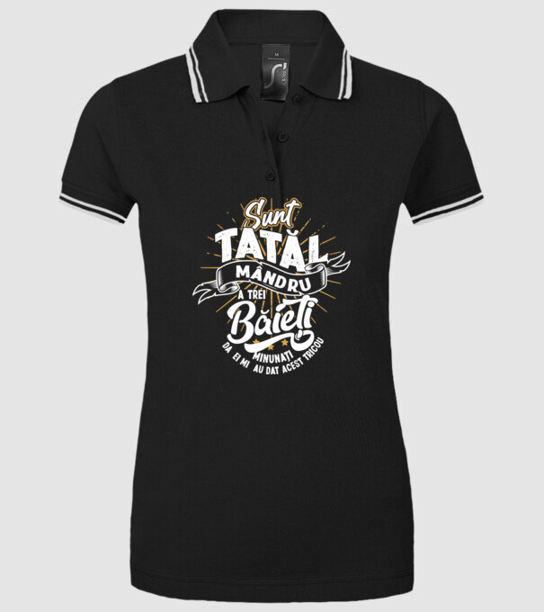 Sunt tatăl mândru a trei băieți minunați - da, ei mi-au dat acest tricou model negru pe tricou