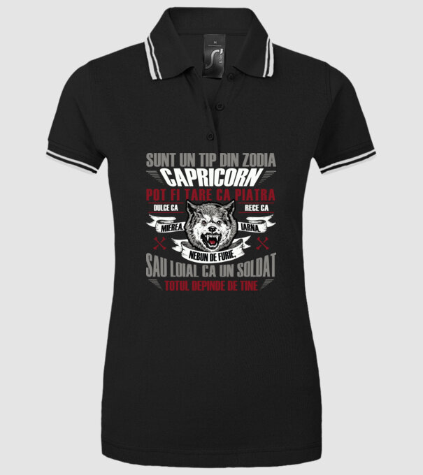 Sunt un tip din zodia Capricorn model negru pe tricou