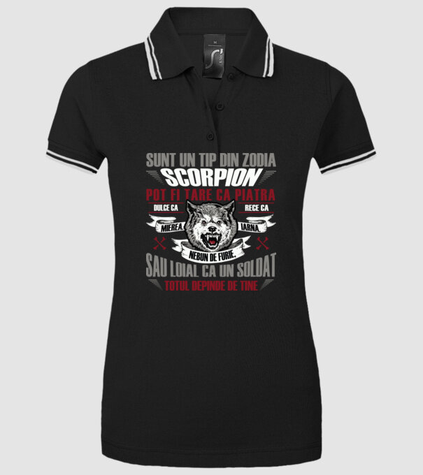 Sunt un tip din zodia Scorpion model negru pe tricou