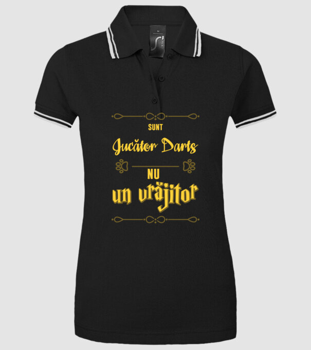 Sunt jucător darts, nu un vrăjitor model negru pe tricou
