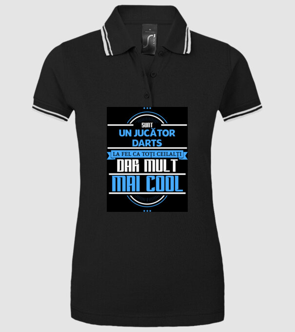 sunt un jucător darts, la fel ca toți ceilalți, dar mult mai cool model negru pe tricou