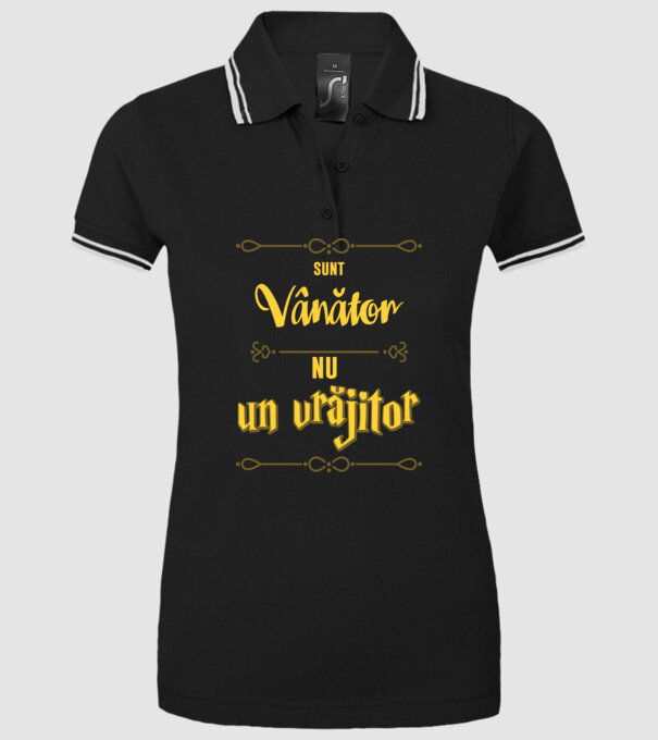 Sunt vânător, nu un magician model negru pe tricou