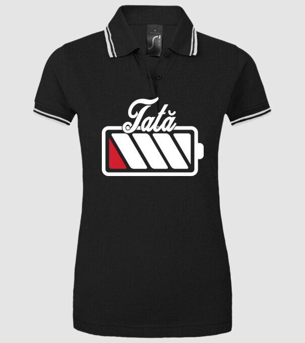 Tată la încărcat model negru pe tricou