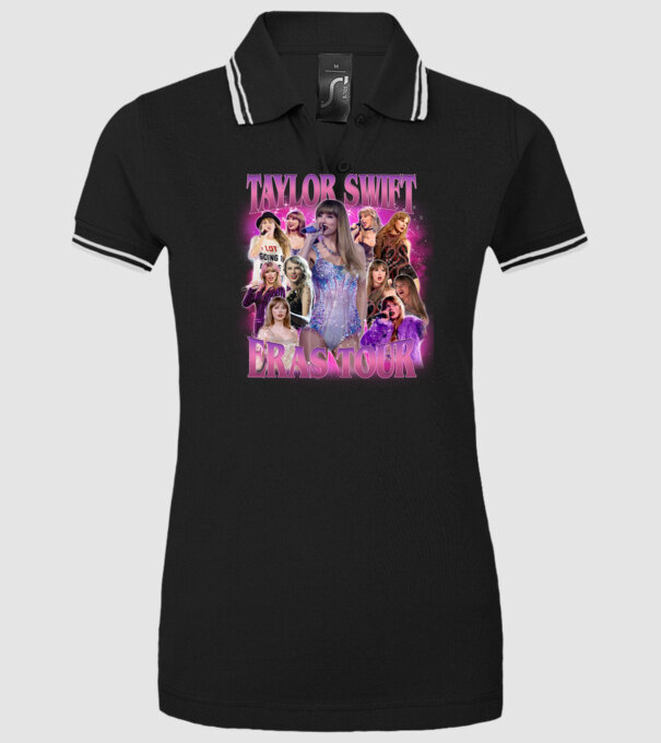 Taylor Swift ERAS bootleg 01 model negru pe tricou