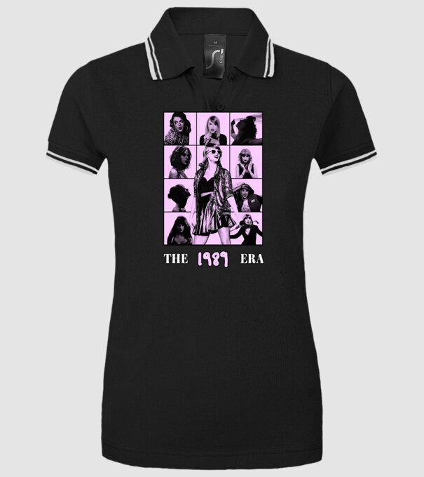 Taylor Swift ERAS lilac model negru pe tricou