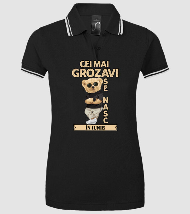 Teddy cel cool iunie model negru pe tricou