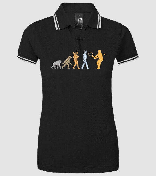 Tennis evolution model negru pe tricou