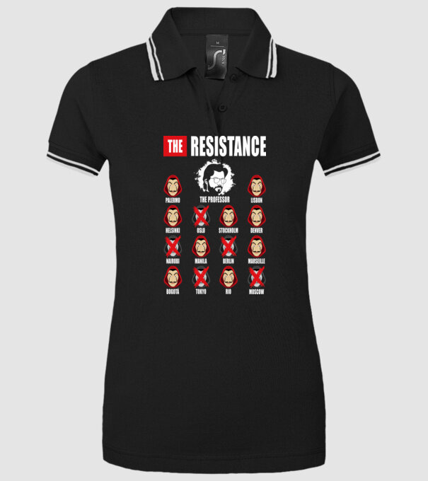 the resistance la casa de papel model negru pe tricou
