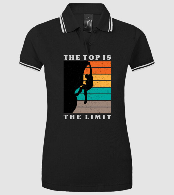 The Top is the limit model negru pe tricou