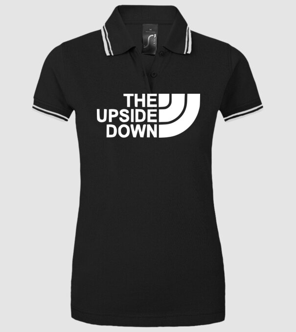 the upside down model negru pe tricou
