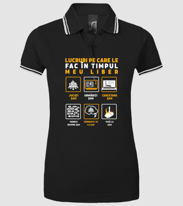 Things I do in my spare time EN model negru pe tricou
