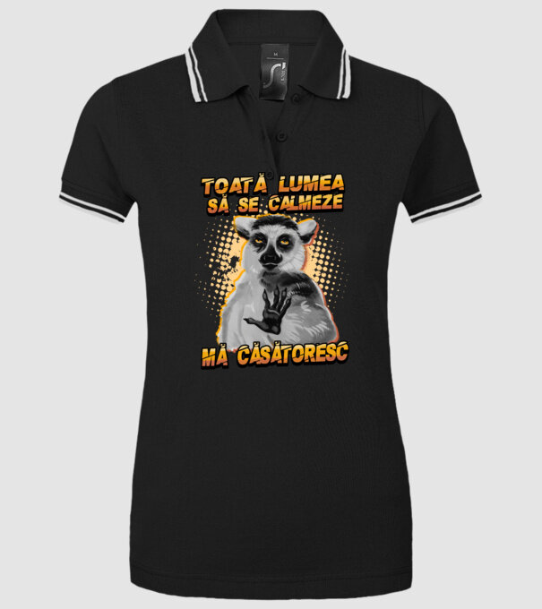 toată lumea - să se calmeze - mă căsătoresc model negru pe tricou