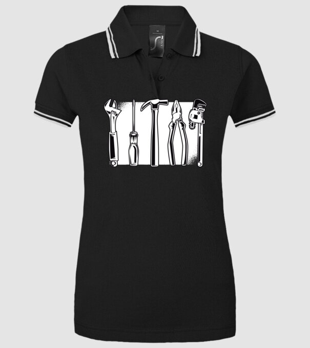Tools model negru pe tricou