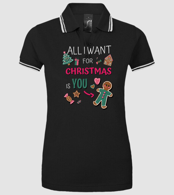 Tot ce-mi doresc de Crăciun să TE om Negro model negru pe tricou