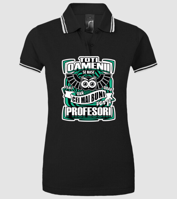 Toți oamenii profesori model negru pe tricou