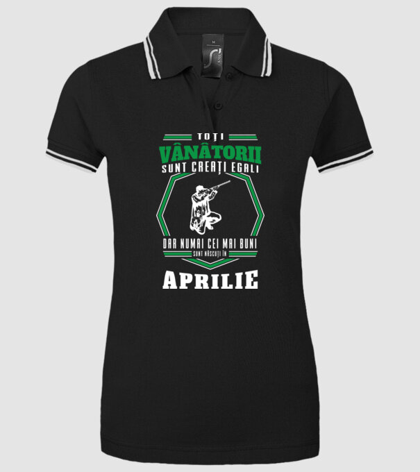 Toți vânătorii sunt creați egali, dar numai cei mai buni sunt născuți în aprilie model negru pe tricou